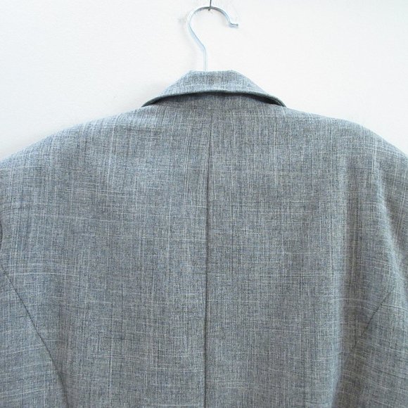 Sag Harbor Grey Blazer Size 12P Four Button Rounded Notched Collar Single Breast - Picture 5 of 6